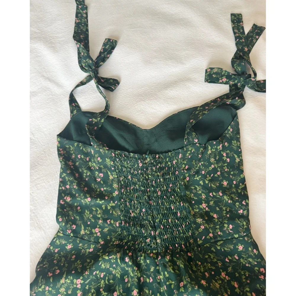 Reformation Niara Mini Dress in the Coriander Floral  Size: 4 - Picture 8 of 12